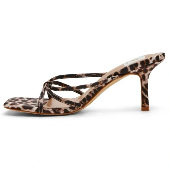 DV by Dolce Vita Women's Leopard Zini Strappy Kitten Heeled Sandal Heels Size 9 - Picture 2 of 7